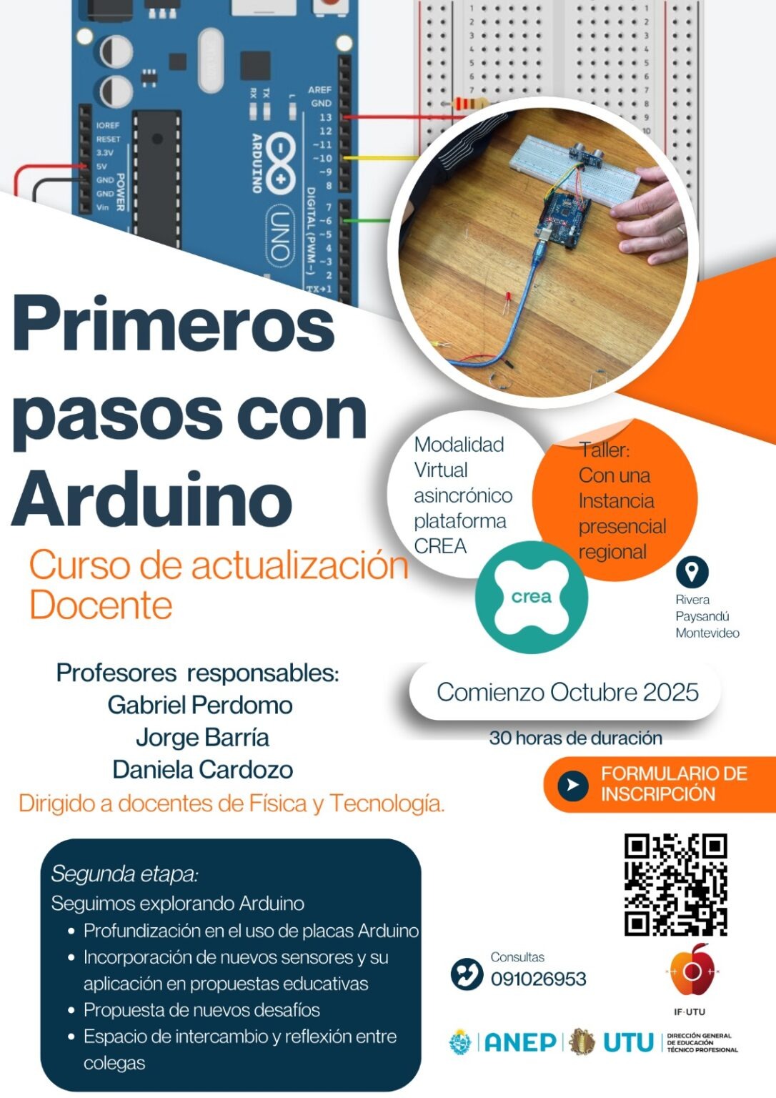 Curso para docentes de Tecnología y Física: Primeros pasos con Arduino