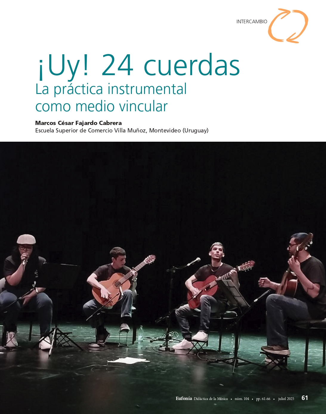 Publicación del artículo ¡UY! 24 Cuerdas en la Revista Eufonía