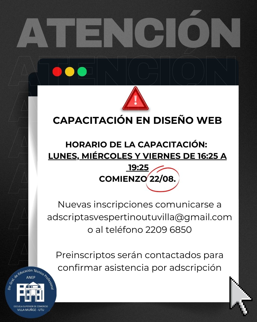 Nuevo inicio – capacitación en diseño web