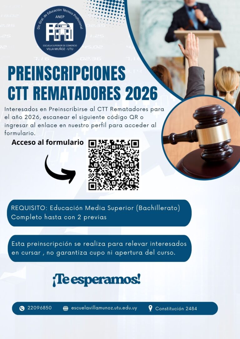 Lee más sobre el artículo FORMULARIO PREINSCRIPCIÓN CTT REMATADORES