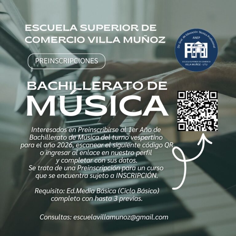 Lee más sobre el artículo FORMULARIO PREINSCRIPCIÓN MÚSICA