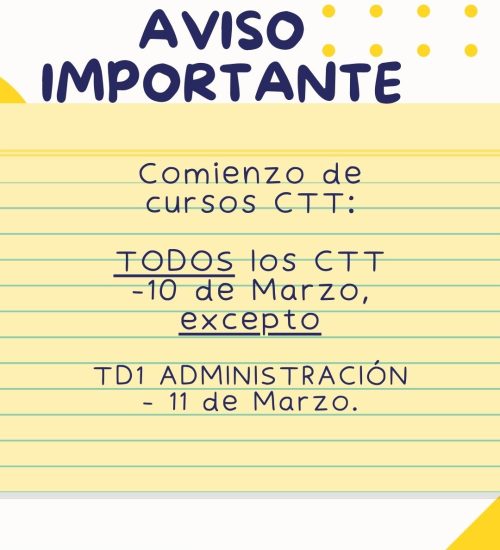 Post Instagram Vertical Aviso Importante Nota Sencillo Minimalista Blanco Amarillo